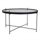 HOUSE NORDIC rund Venezia sofabord - glas og sort stl (70)