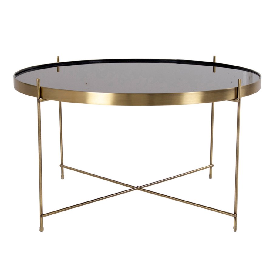 HOUSE NORDIC rund Venezia sofabord - glas og messing stl (70)
