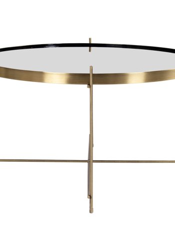 HOUSE NORDIC rund Venezia sofabord - glas og messing stl (70)