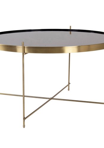 HOUSE NORDIC rund Venezia sofabord - glas og messing stl (70)