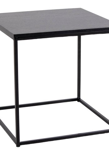 HOUSE NORDIC kvadratisk Vita hjrnebord - sort melamin og stl (45x45)