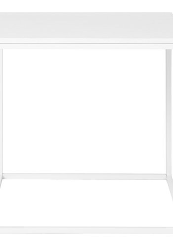 HOUSE NORDIC Vita hjrnebord, kvadratisk - hvid melaminfolie og hvid stl (45x45)
