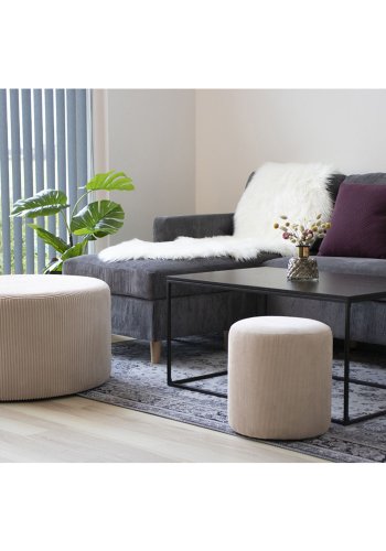 HOUSE NORDIC rektangulr Vita sofabord - sort melamin og stl (90x60)