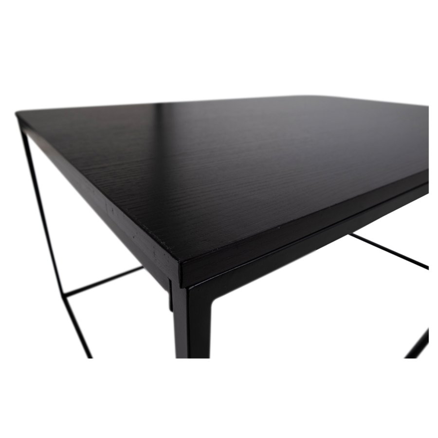 HOUSE NORDIC rektangulr Vita sofabord - sort melamin og stl (90x60)