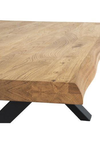 HOUSE NORDIC Toulon sofabord - natur egetr og metal (120x70)