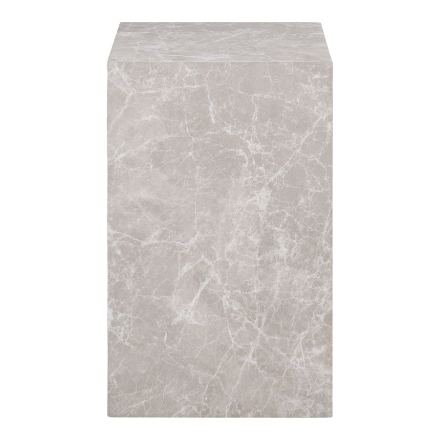 HOUSE NORDIC Hjrnebord, marmor look, beige, 30x30x50 cm