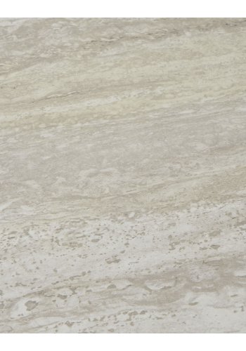 HOUSE NORDIC Leuven sidebord, m. 1 hylde, rund - beige MDF med travertin look og sort stl (27)