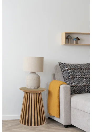 HOUSE NORDIC Osaka hjrnebord, rund - natur egefiner (40)