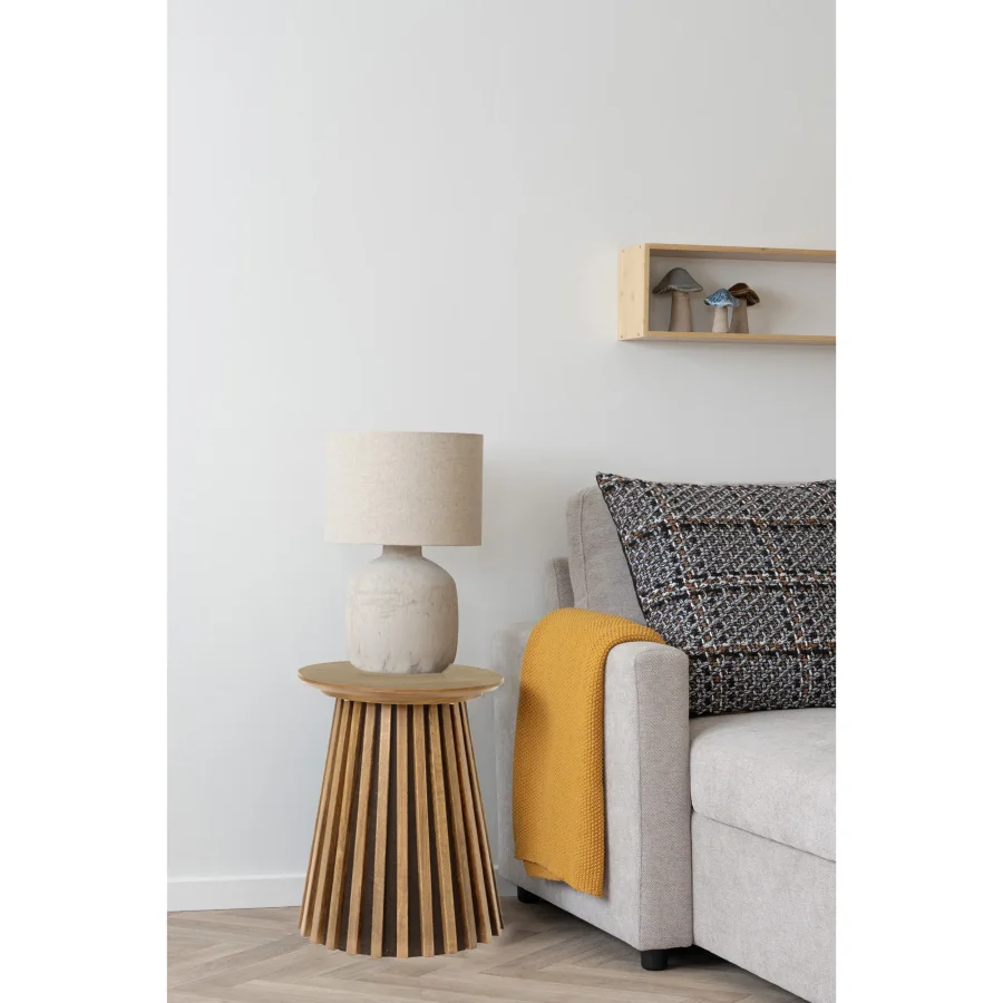 HOUSE NORDIC Osaka hjrnebord, rund - natur egefiner (40)