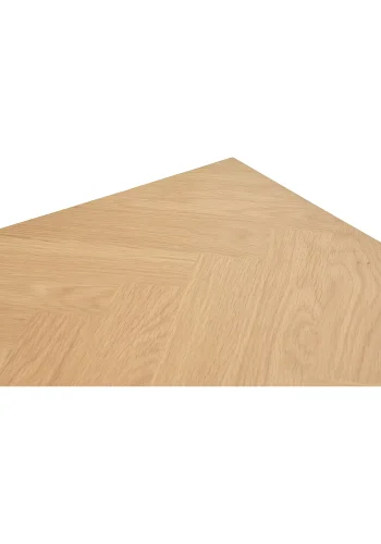 HOUSE NORDIC Amora sofabord, rektangulr - natur egefiner med sildebensmnster og sort tr (60x120)