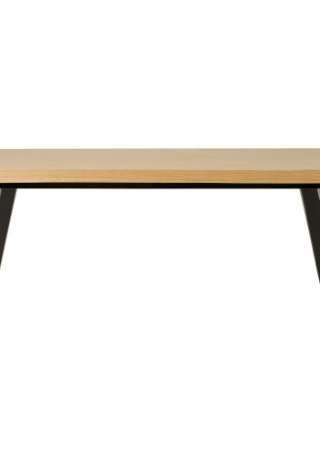 HOUSE NORDIC Amora sofabord, rektangulr - natur egefiner med sildebensmnster og sort tr (60x120)