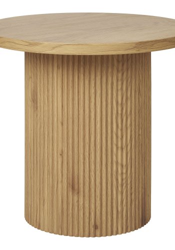 HOUSE NORDIC Boavista hjrnebord, rund - natur decorpapir (48)