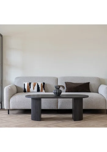 HOUSE NORDIC Boavista sofabord, oval - mrkebrun decorpapir (60x120)