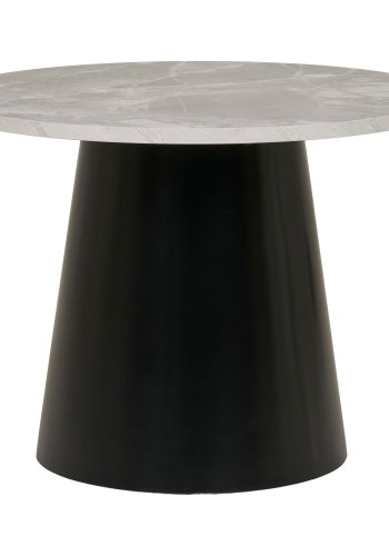 HOUSE NORDIC  Brito Sofabord - Sofabord, marmor look, gr/sort<br>60x45 cm