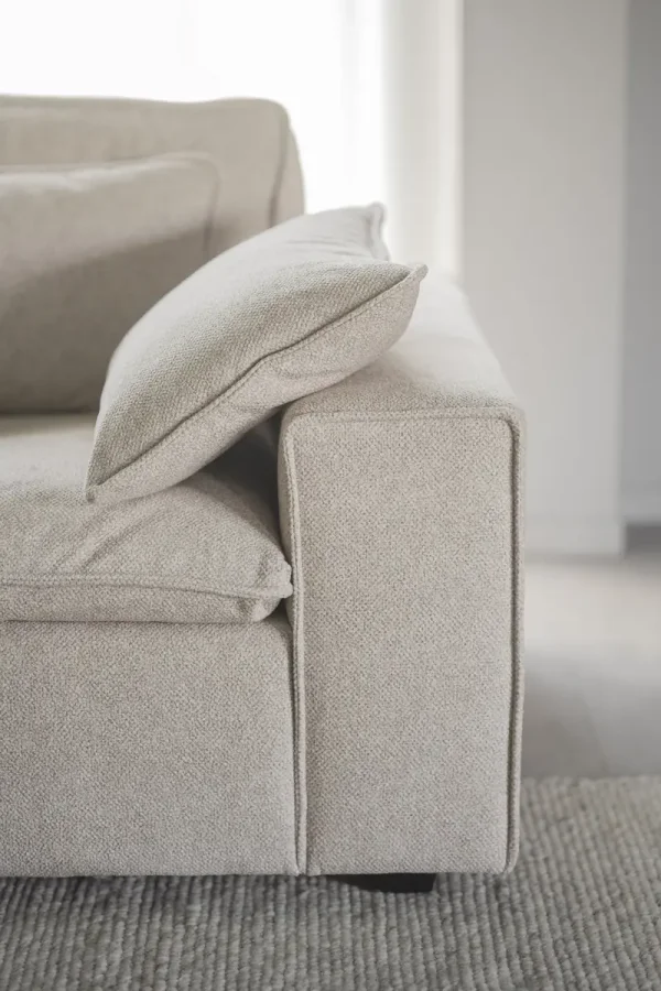 ROWICO Rawlins 3 pers. sofa, m. 4 hynder - beige stof