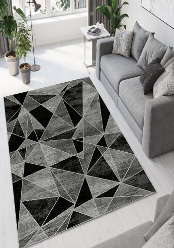 TEPPI W942 gulvtppe, rektangulr - gr polyester (120x180)