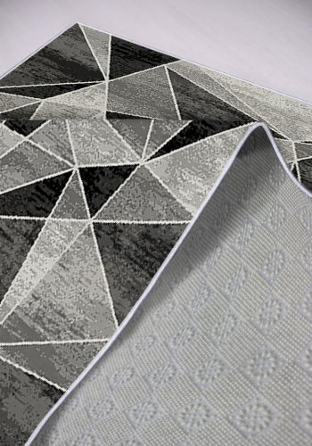 TEPPI W942 gulvtppe, rektangulr - gr polyester (120x180)