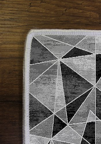 TEPPI W942 gulvtppe, rektangulr - gr polyester (120x180)