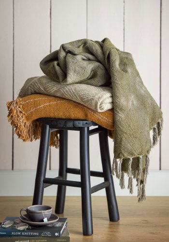 BLOOMINGVILLE Ginger Plaid, Grn, Uld W: 125cm, L: 150cm