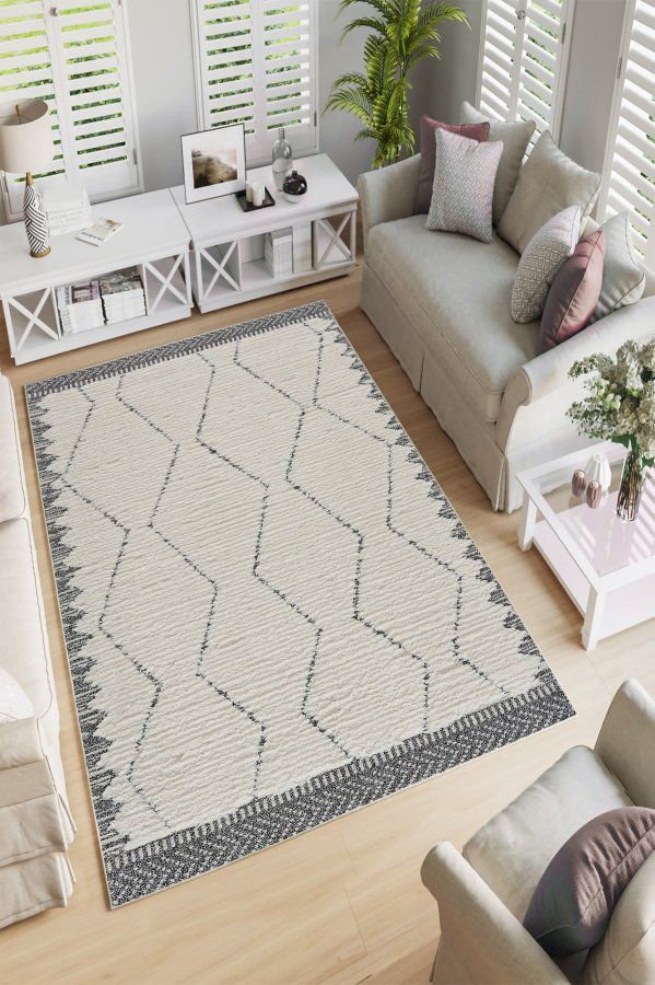 TEPPI W1073 gulvtppe, rektangulr - multifarvet polyester (180x280)