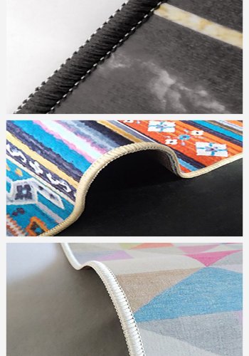 TEPPI W1079 gulvtppe, rektangulr - multifarvet polyester (180x280)