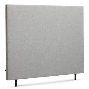 Plain sengegavl, hjdejusterbar - lysegr polyester stof (L:140)