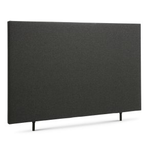 Plain sengegavl, hjdejusterbar - antracitgr polyester stof (L:180)