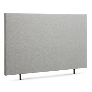 Plain sengegavl, hjdejusterbar - lysegr polyester stof (L:180)