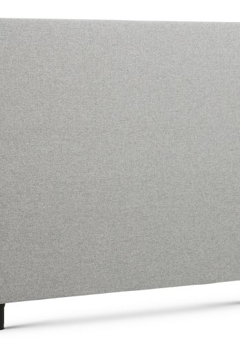 Plain sengegavl, hjdejusterbar - lysegr polyester stof (L:180)