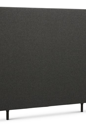 Plain sengegavl, hjdejusterbar - antracitgr polyester stof (L:160)