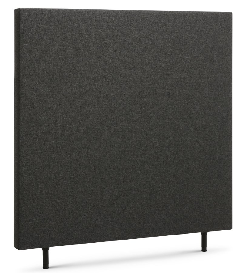 Plain sengegavl, hjdejusterbar - antracitgr polyester stof (L:120)