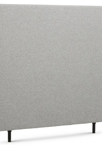 Plain sengegavl, hjdejusterbar - lysegr polyester stof (L:120)