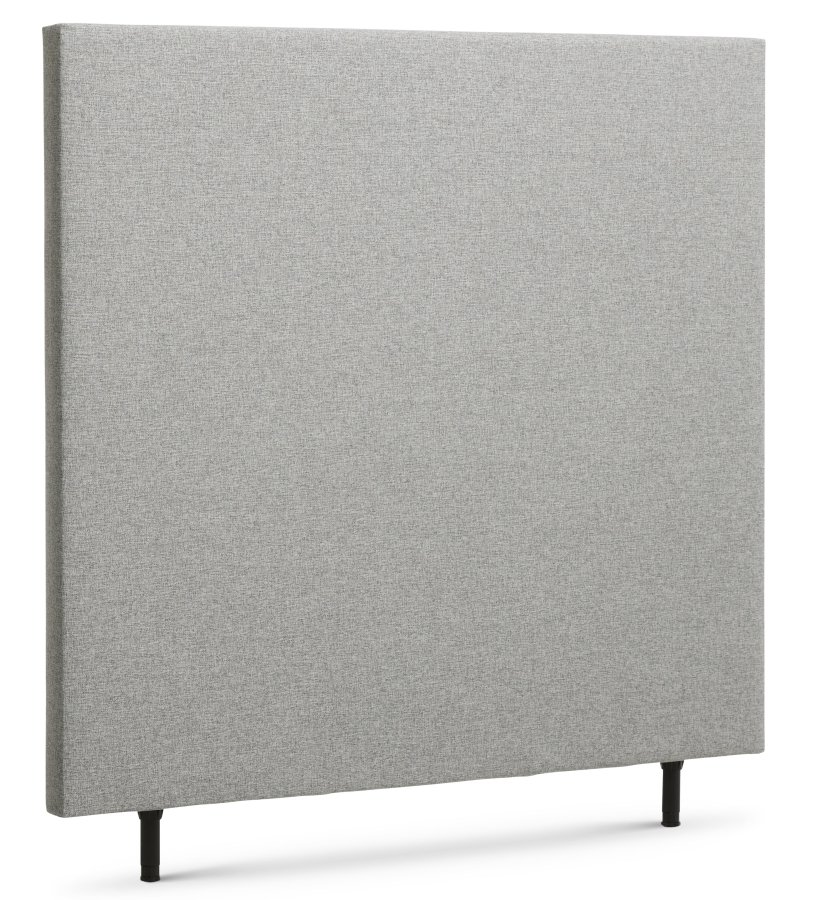 Plain sengegavl, hjdejusterbar - lysegr polyester stof (L:120)