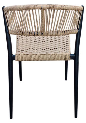 HOUSE OF SANDER Astrid spisebordsstol - natur polyrattan og sort aluminium