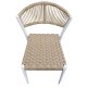 HOUSE OF SANDER Astrid spisebordsstol - natur polyrattan og hvid aluminium