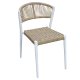 HOUSE OF SANDER Astrid spisebordsstol - natur polyrattan og hvid aluminium