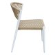HOUSE OF SANDER Astrid spisebordsstol - natur polyrattan og hvid aluminium