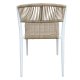 HOUSE OF SANDER Astrid spisebordsstol - natur polyrattan og hvid aluminium
