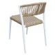 HOUSE OF SANDER Astrid spisebordsstol - natur polyrattan og hvid aluminium