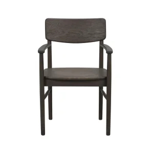 ROWICO Maidstone spisebordsstol, m. armln - brun eg