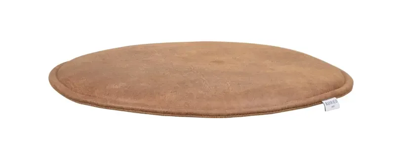 ROWICO Fulton sdehynde, rund - brun lder-textil (38)