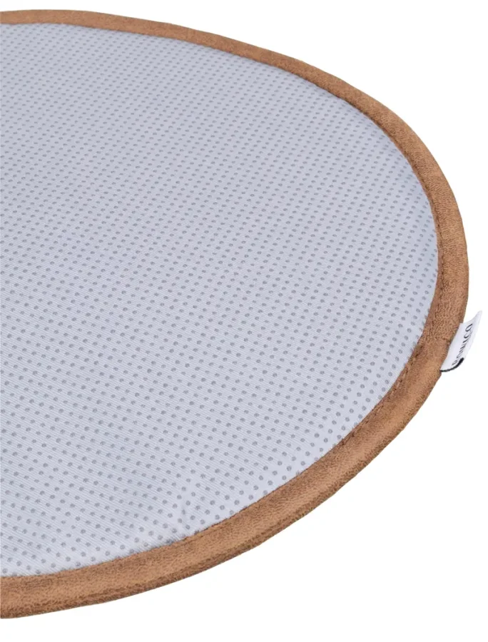 ROWICO Fulton sdehynde, rund - brun lder-textil (38)