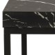 ACT NORDIC Barossa sofabord, kvadratisk - sort papir Marquina marmorlook og sort stl (40x40)