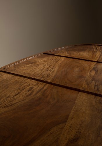 DUTCHBONE Sham sofabord, oval - brun sheesham tr og messing stl (st med 2)