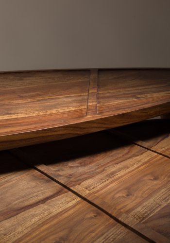 DUTCHBONE Sham sofabord, oval - brun sheesham tr og messing stl (st med 2)