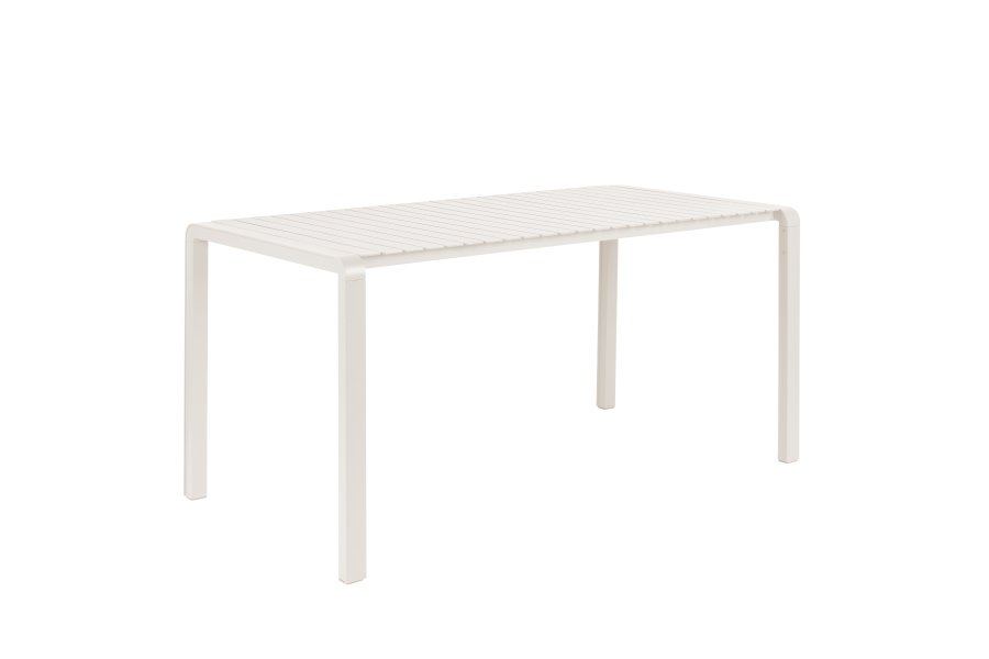 ZUIVER Vondel havebord, rektangulr - ler hvid aluminium (168,5x87)