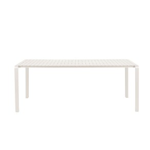 ZUIVER Vondel havebord, rektangulr - ler hvid aluminium (214x97)