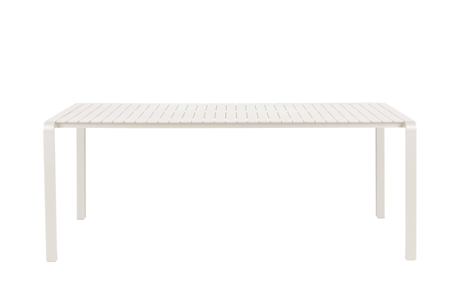 ZUIVER Vondel havebord, rektangulr - ler hvid aluminium (214x97)