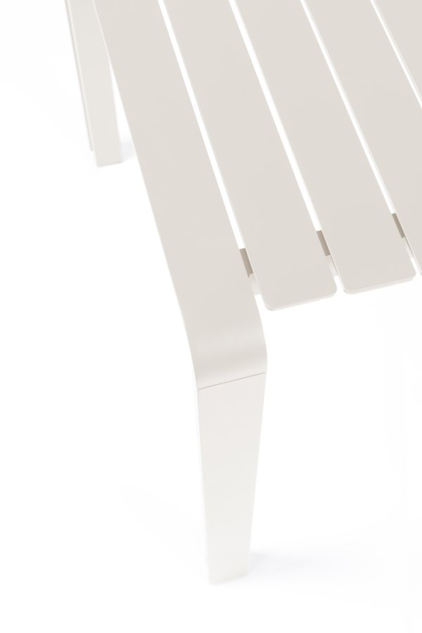 ZUIVER Vondel havebord, rektangulr - ler hvid aluminium (214x97)