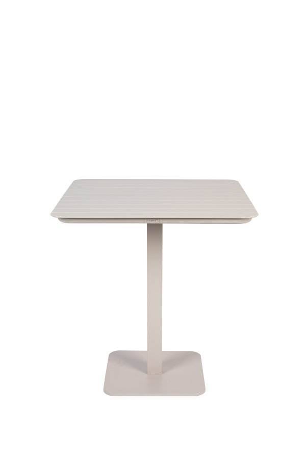 ZUIVER Vondel Bistro havebord, kvadratisk - ler hvid aluminium (71x71)